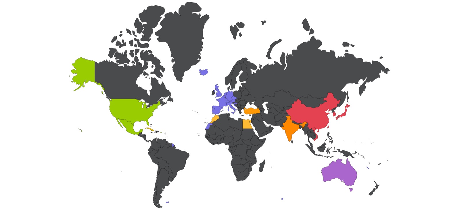 Pays visités